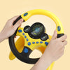 Image of Infant Shining Eletric Simulation Steering Wheel Toy with Light Sound Kids Early Educational Stroller Steering Wheel Vocal Toys Shopping