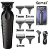 Image of Kemei 2299 Barber Cordless Hair Trimmer 0mm Zero Gapped Carving Clipper Detailer Professional Electric Finish Cutting Machine Shopping