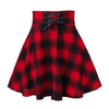 Image of Black Checkered Women's Gothic Skirt Women Pleated Plaid Skirts Spring Autumn Girl Hip Hop Female Punk Goth Mini Skirt Clubwear Shopping