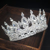 Image of Vintage Crystal Tiaras and Crowns Queen King Pageant Baroque Diadem Women Men Headpiece Wedding Bride Hair Jewelry Accessories Shopping