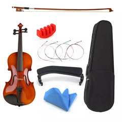 Gift for Christmas 1/8 1/16 1/10 Size with Case Bow Strings Shoulder Rest Bass Wood Violin for Beginner Students Kids Violin Shopping