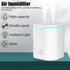 Image of 2000ML USB Air Humidifier Double Spray Port Essential Oil Aromatherapy Humificador Cool Mist Maker Fogger Purify for Home Office Shopping