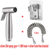 Image of Handheld Bidet Sprayer Set 304 Stainless Steel Spray Gun Shower Handheld Toilet Bidet Faucet Sprayer Shower Nozzle Self Cleaning Shopping