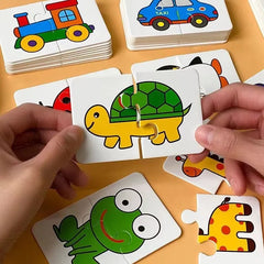 Baby Puzzle Toys for Children Animals Fruit Truck Graph Card Matching Games Montessori Toys for Kids 1 2 3 Years Old Boys Girls Shopping