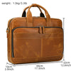 Image of MAHEU Retro Laptop Briefcase Bag Genuine Leather Handbags Casual 15.6 Pad Bag Daily Working Tote Bags Men Male bag for documents Shopping