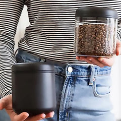 Fellow Atmos Airtight Coffee/Tea Container Storage Canister Set Coffee Bean Storage Jar/Tank Vacuum Sealed Cans 0.4L/0.7L/1.2L Shopping