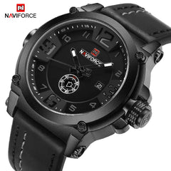 NAVIFORCE Top Luxury Brand Men Sports Military Quartz Watch Man Analog Date Clock Leather Strap Wristwatch Relogio Masculino Shopping