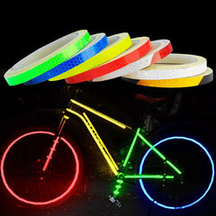 1cm*8m Bike Stickers Reflective Tape Fluorescent MTB Bike Bicycle Strips Cycling MTB Tapes for Bicycle Helmet Motorcycle Scooter Shopping