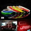 Image of 1cm*8m Bike Stickers Reflective Tape Fluorescent MTB Bike Bicycle Strips Cycling MTB Tapes for Bicycle Helmet Motorcycle Scooter Shopping