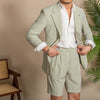 Image of Retro Breathable And Light Seersucker Suit Shopping