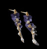 Image of Handmade Dark Blue Eternal Hydrangea Flower Tassel Pendant Earrings Shopping