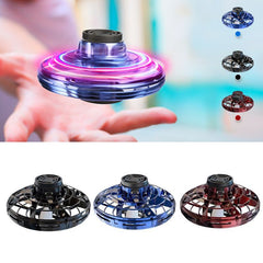 Mini Fingertip Gyro Interactive Decompression Toy Drone LED UFO Type Flying Helicopter Spinner Toy Kids Shopping