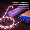 Image of 540 Rotate Luminous Magnetic Cable 3A Fast Charging Mobile Phone Charge Cable For LED Micro USB Type C For I Phone Cable Shopping111