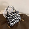 Image of Handbags Houndstooth Chain Trendy One-shoulder Messenger Bag Shopping