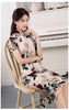 Image of Improved Voile Embroidered Slim Fit Cheongsam Retro Stand Collar Short Sleeve Dress Shopping