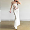 Image of Slim-fitting Suspenders Vest Fashion High Waist Skirt Suit Shopping