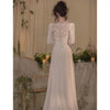 Image of French Light Simple Lace Trailing Dress Shopping