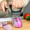 Image of Food Slice Assistant - Stainless Steel Onion Holder Slicer Tomato Cutter NonSlip Shopping