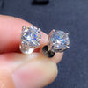 Image of Metal Woven Fine Zircon-embedded Earrings Shopping