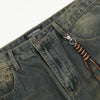 Image of Yellow Indentation Denim Trousers For Men Shopping