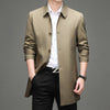 Image of Winter Men's Down Jacket Medium Casual Mid-length Trench Coat Shopping