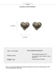 Image of Simple Metal Special-interest Design Three-dimensional Heart-shaped Earrings Shopping