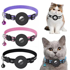 Reflective Collar Waterproof Holder Case For Airtag Air Tag Airtags Protective Cover Cat Dog Kitten Puppy Nylon Collar Shopping