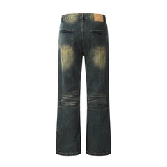 Retro Washed And Worn Jeans For Men