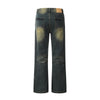 Image of Retro Washed And Worn Jeans For Men Shopping