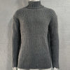 Image of Turtleneck Solid Color Slim Fit Knit Sweater Shopping