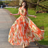 Image of Super Long Super Fairy Chiffon Skirt Floral Shopping