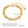 Image of Ornament Extended Stainless Steel Bracelet Gold Shopping