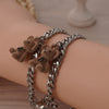 Image of Heart-shape Lock Suction Couple Combination Bracelet Shopping