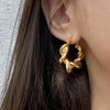 Image of European And American Style Golden Twist Earrings Shopping