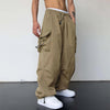 Image of Nylon Quick-drying Overalls Men's Pants High Waist Wide Leg Leisure Drawstring Shopping