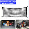 Image of Trunk CARGO NET Car Nylon Elastic Mesh Organizer Truck SUV Universal 4 Hook Rear Shopping