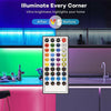 Image of Led Strip Lights 5050 RGB Bluetooth Room Light Color Changing with Remote Shopping