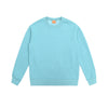 Image of Pure Cotton Fleece-lined Solid Color Loose Round Neck Sweater Shopping