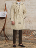 Image of Windproof Double-layer Collar Trench Coat Men's Mid-length Double-breasted Coat Shopping