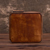 Image of Solid Color Short Cowhide Hand-rub Color Wallet Shopping