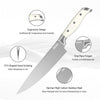 Image of Qulajoy White Knife Set With Block - 9 Piece Razor Sharp Forged High Carbon Stainless Steel Kitchen Knives - Triple Rivet Cooking Knife Set With Kitchen Shear And Sharpener Stick Shopping