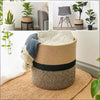 Image of Cotton Rope Storage Basket Hamper Large Basket Wicker Laundry Baskets Laundry Woven Basket Woven Storage Basket Cotton Woven Toy Basket Desktop Picnic Basket Office Shopping