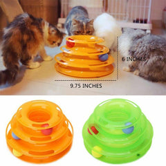 Pet Cat Crazy Ball Disk Interactive Toys Amusement Plate Trilaminar Funny Toy Shopping