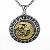 Image of Vintage Viking Dragon Totem Titanium Steel Men's Pendant Necklace Shopping