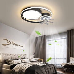 Nordic Light Luxury Simple Atmospheric Suction Fan Lamp Shopping