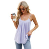 Image of Cross-Border T-shirt Sleeveless Hollow-out Camisole U-neck Vest Shopping