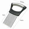 Image of Food Slice Assistant - Stainless Steel Onion Holder Slicer Tomato Cutter NonSlip Shopping