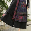 Image of Ladies' National Style Embroidered Wide-leg Pants Tassel Skirt Shopping