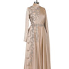 Image of Champagne Muslim Evening Dress Formal Party Shopping