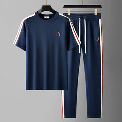 Short Sleeve Sports Set Men's Embroidery Straight Shopping